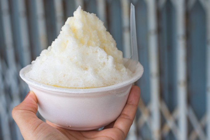 sorbetto di neve, sorbetto con neve, gelato neve, granita neve