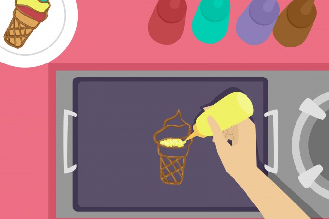 pancake art challenge, pancake art tutorial, pancake art come fare