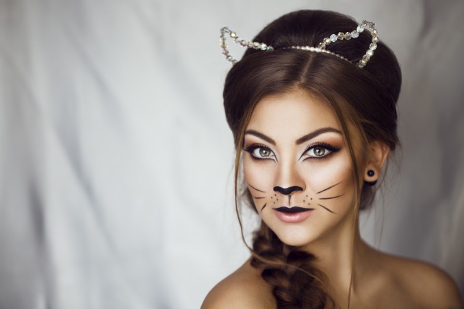 trucco, gatto, Carnevale