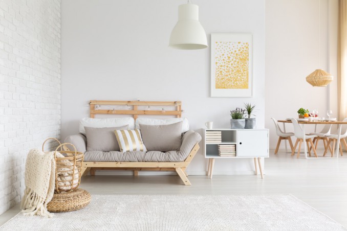 soggiorno, stile nordico, arredamento scandinavo