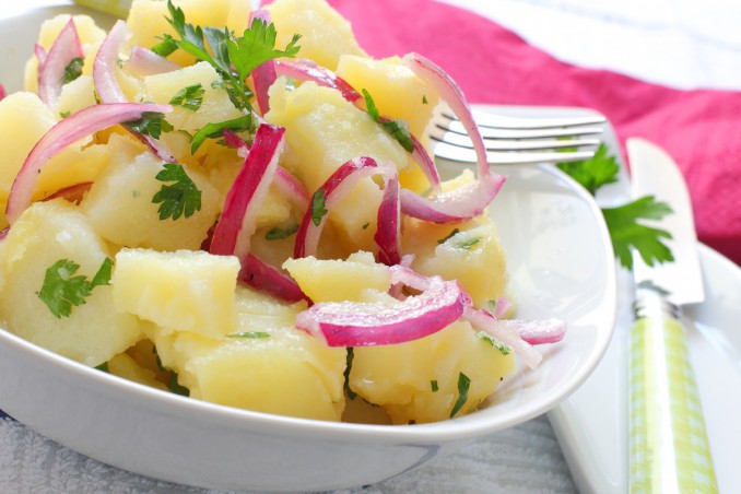 insalata di patate, ricetta tedesca, bavarese