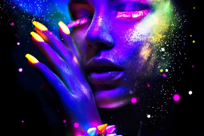 nail art, fluo, decorazione unghie