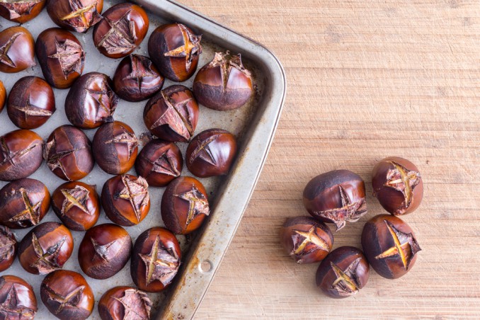 fare castagne forno