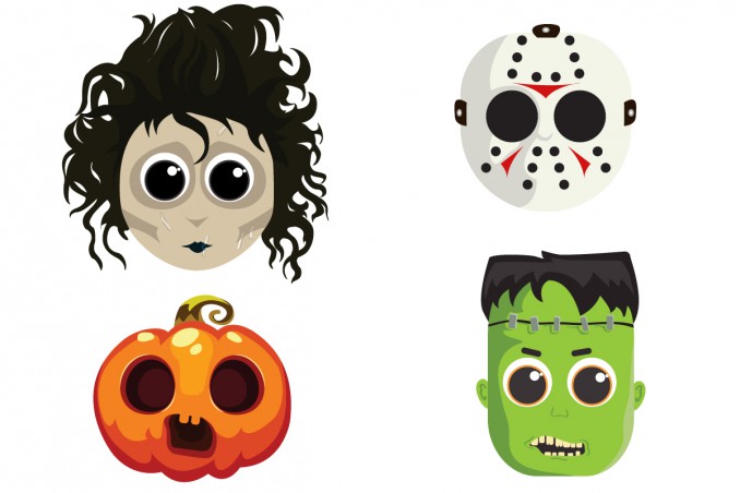 maschere halloween da stampare, maschere halloween