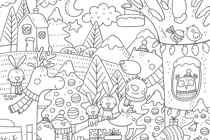 disegni natalizi da colorare, disegni natale da colorare