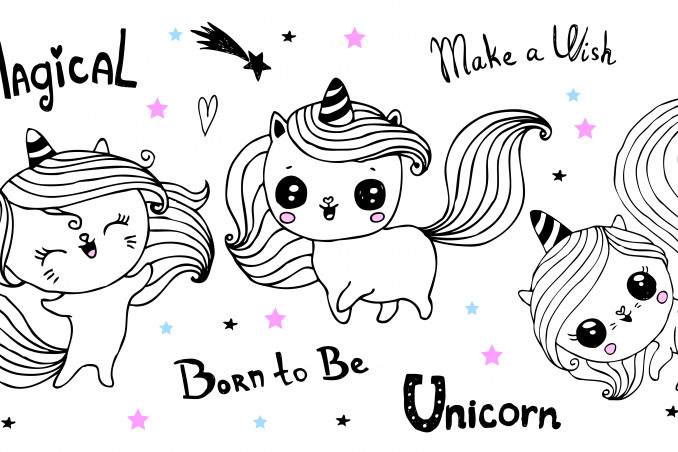 disegni unicorno kawaii da colorare, disegni unicorno da colorare, disegni unicorno