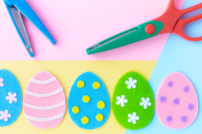 uova decorazioni feltro