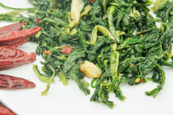 cicoria, padella, preparazione