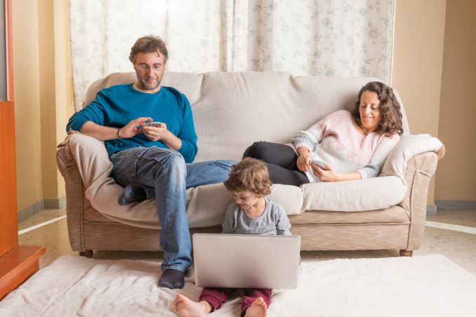 Famiglia in quarantena