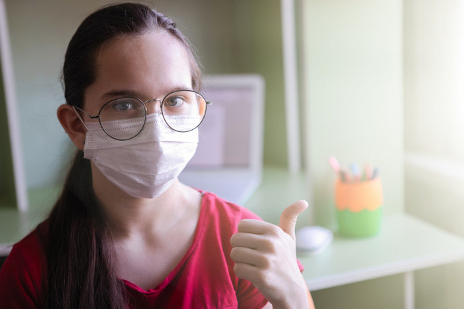 mascherina per occhiali