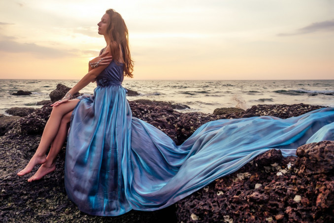 matrimonio, sera, spiaggia