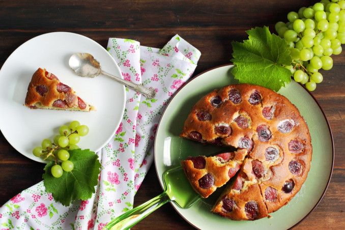 torta, uva, dolce