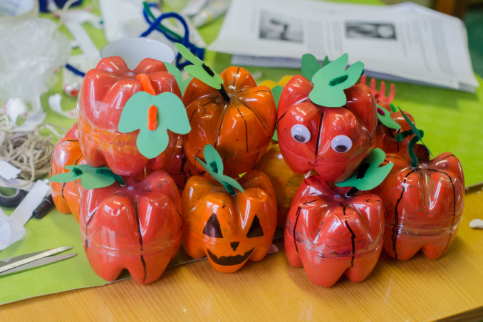 zucche halloween fai da te, zucche finte halloween