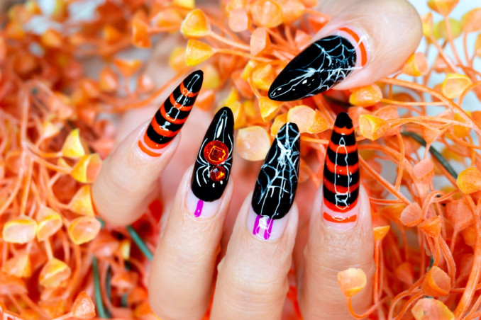 nail art, Halloween 2020, manicure
