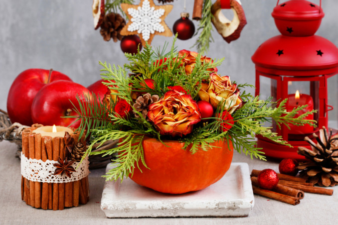 centrotavola natalizio fai da te, centrotavola natale fai da te