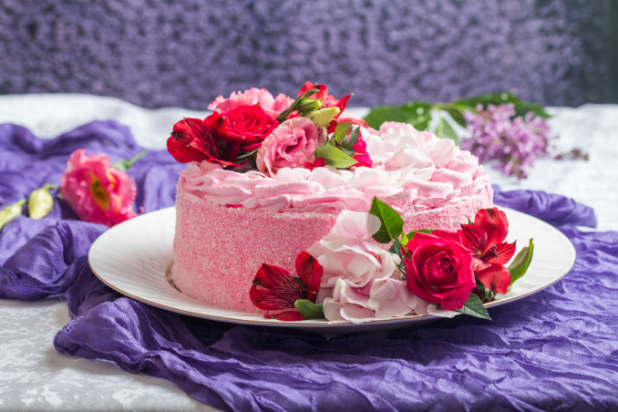 torte decorate fiori freschi, torte decorate fiori veri, torte fiori freschi