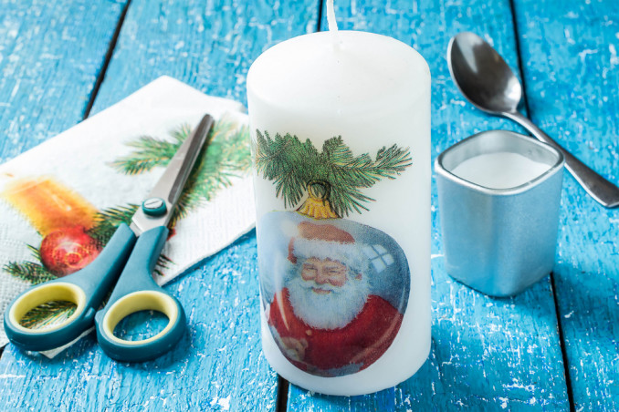 candele natale fai da te, candele natalizie fai da te