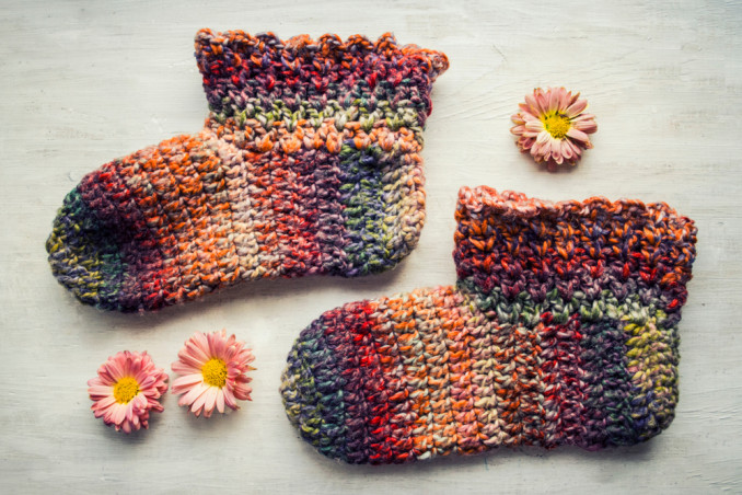 babbucce uncinetto facili veloci, babbucce uncinetto