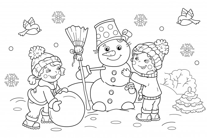 disegni inverno da colorare bambini, disegni inverno da colorare, disegni invernali da colorare