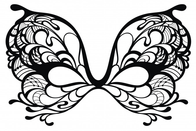 maschera farfalla da colorare, maschera farfalla, maschera da colorare