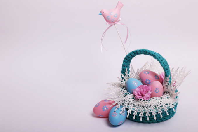 cestini pasquali uncinetto, cestini pasqua unicnetto
