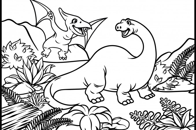 dinosauri da colorare, dinosauri da stampare