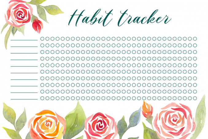 tracker abitudini da stampare gratis, tracker abitudini