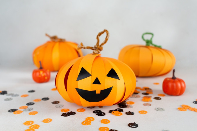zucca carta fai da te tridimensionale, zucca carta fai da te