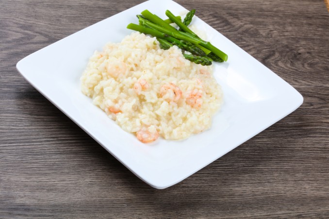 risotto gamberetti asparagi
