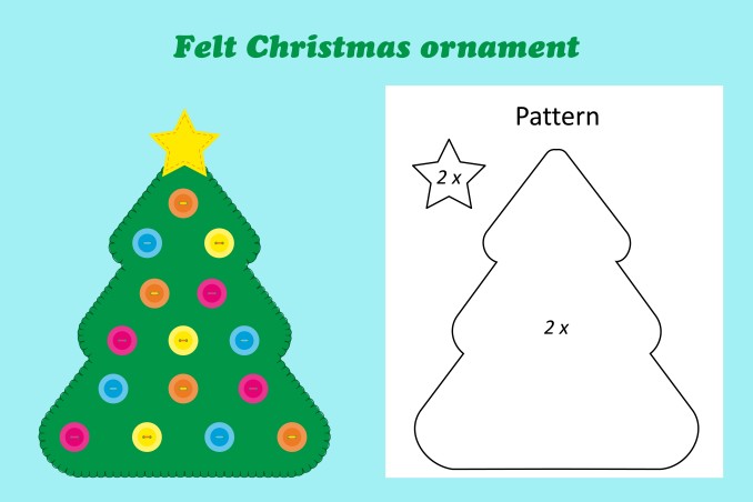 come realizzare albero natale pannolenci, albero di natale pannolenci