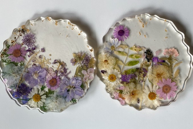 palline natale fiori secchi