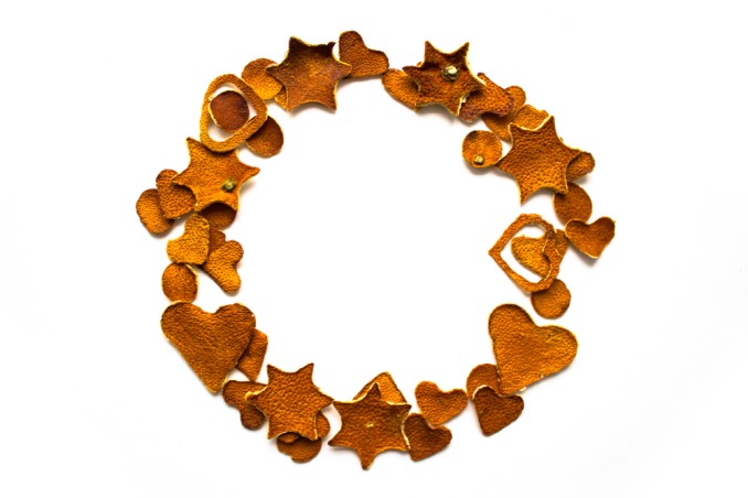 decorazioni natale buccia frutta