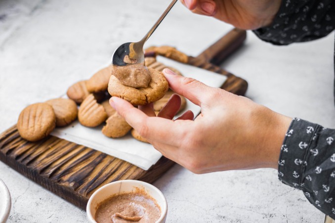 Biscotti con il burro d'arachide