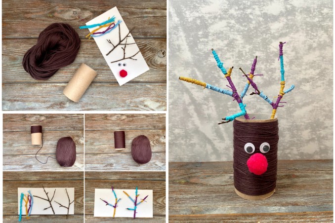 lavoretti natale con renna per bambini, lavoretti natale, lavoretti bambini