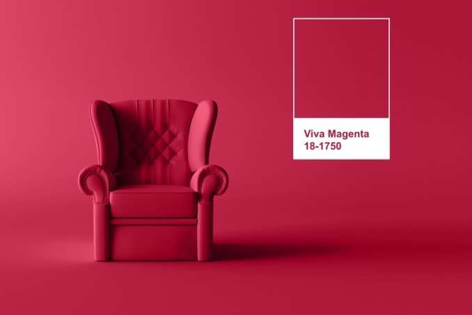 pantone 2023 arredamento, viva magenta arredamento