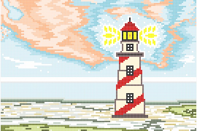 faro punto croce, faro schemi punto croce