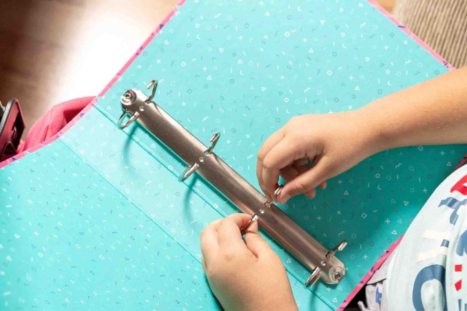 divisori per quaderni ad anelli