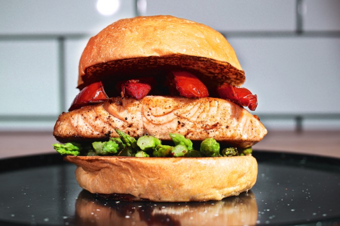 Burger di salmone