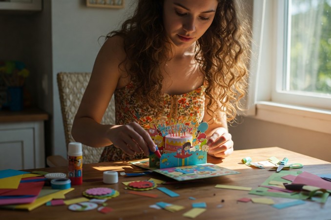 Biglietto pop-up fai da te